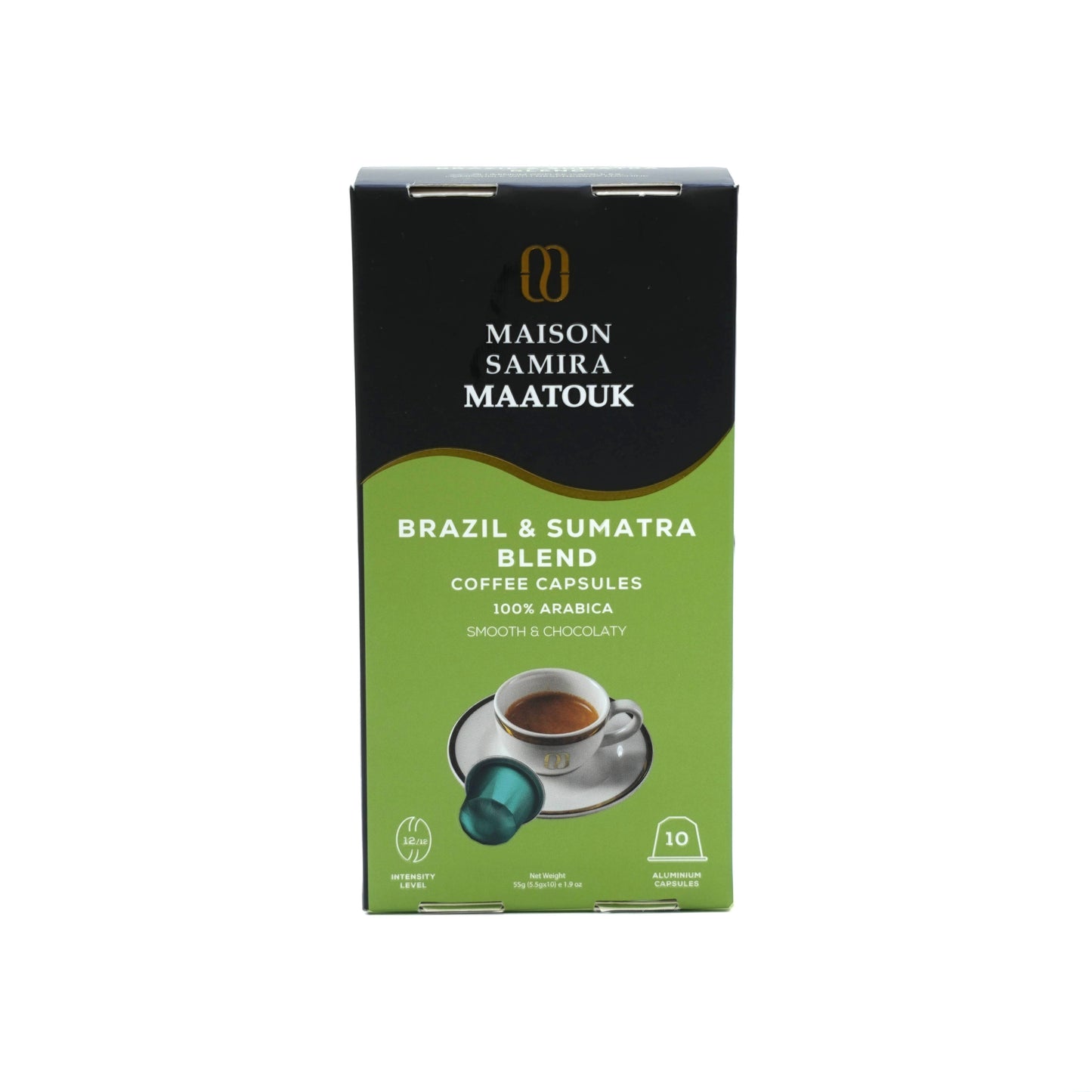 CAPSULE BRAZIL & SUMATRA COFFEE 5.5GX10